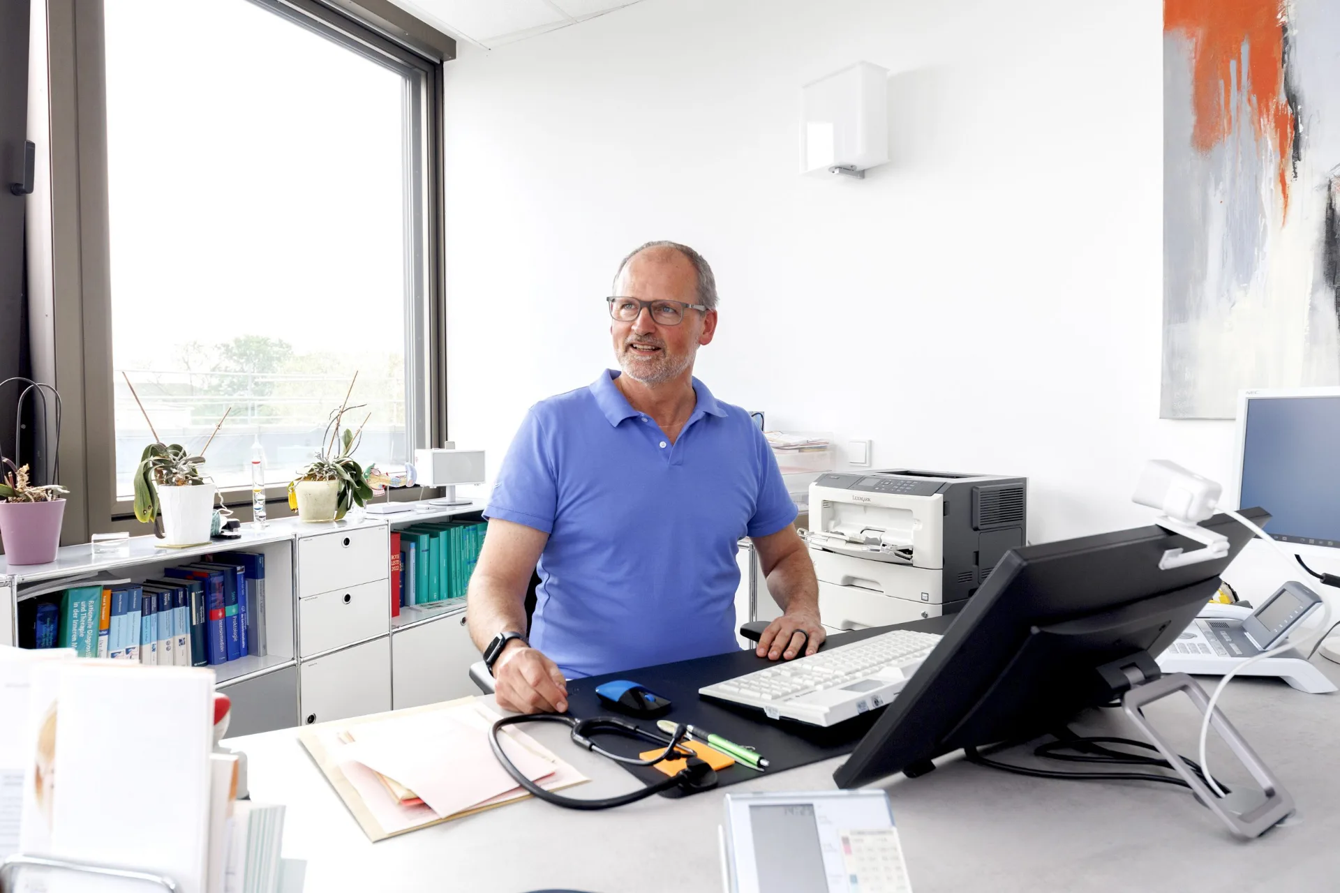 Sprechzimmer: Ruhige Atmosphäre für das ausführliche Gespräch.